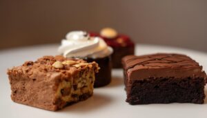 ナッツ入りブラウニーとケーキセット