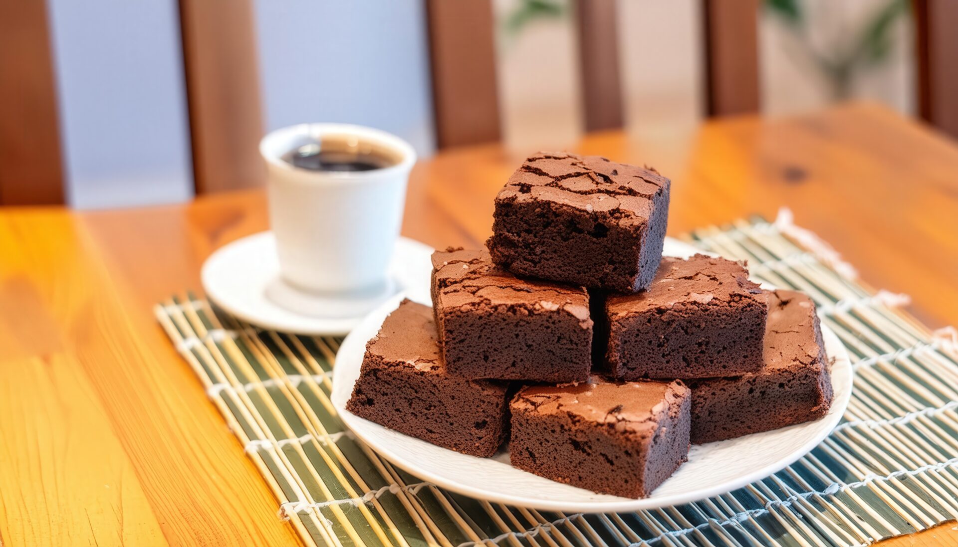 コーヒーと手作りブラウニー