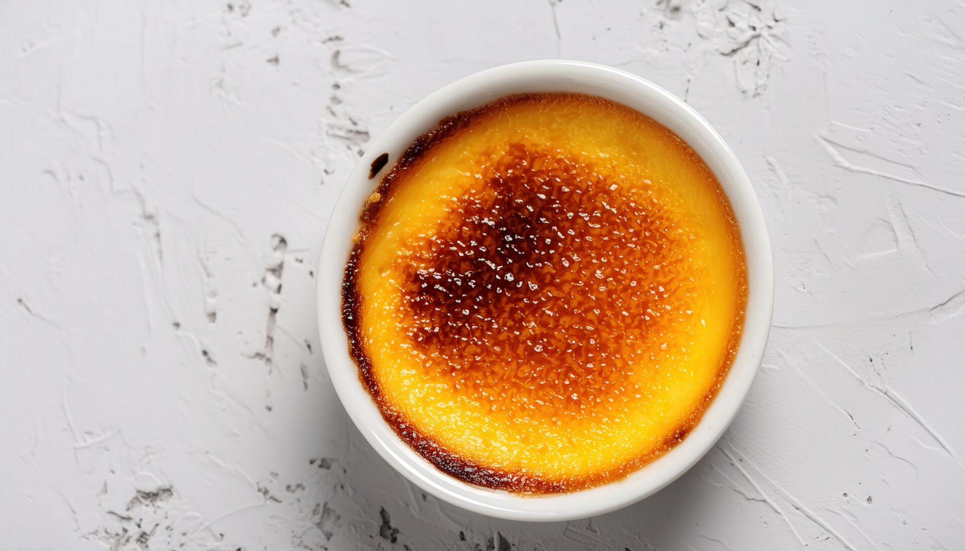 クレームブリュレのトップビュー