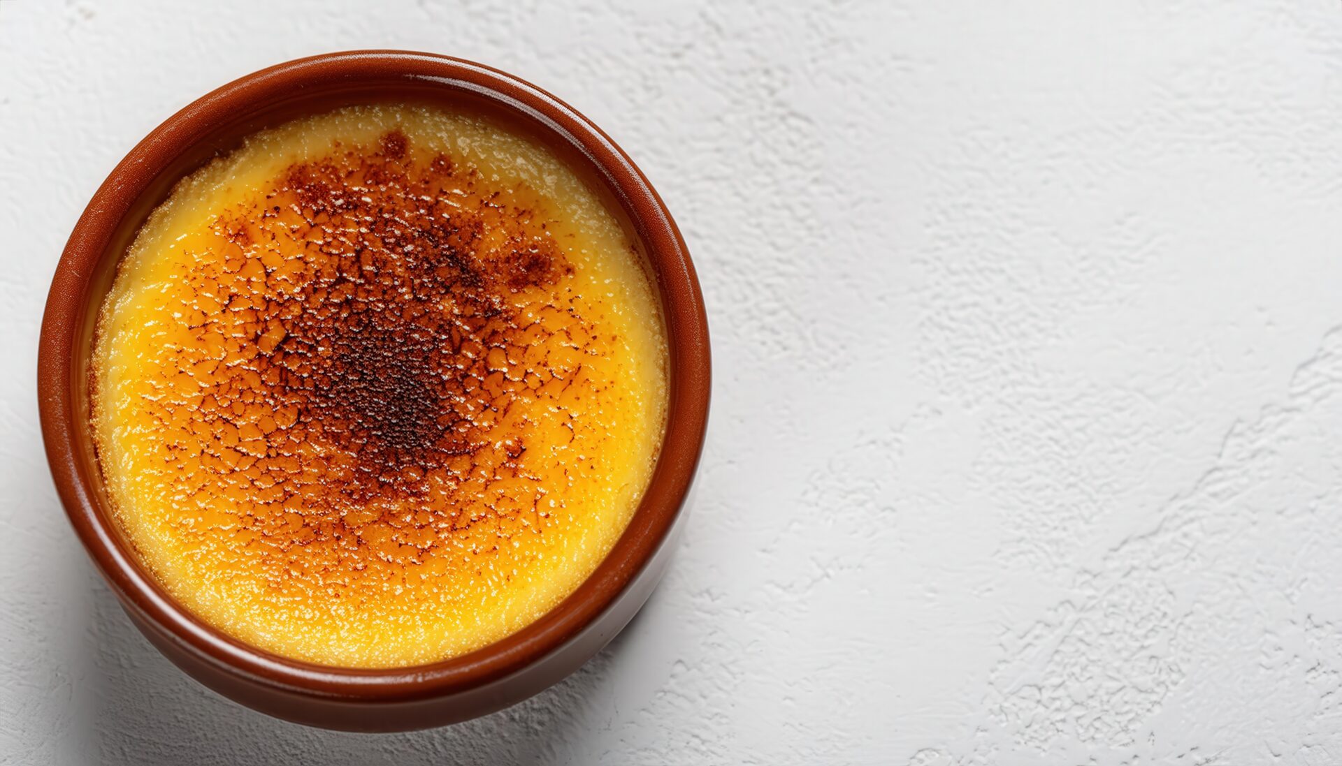 素焼きの器のクレームブリュレ