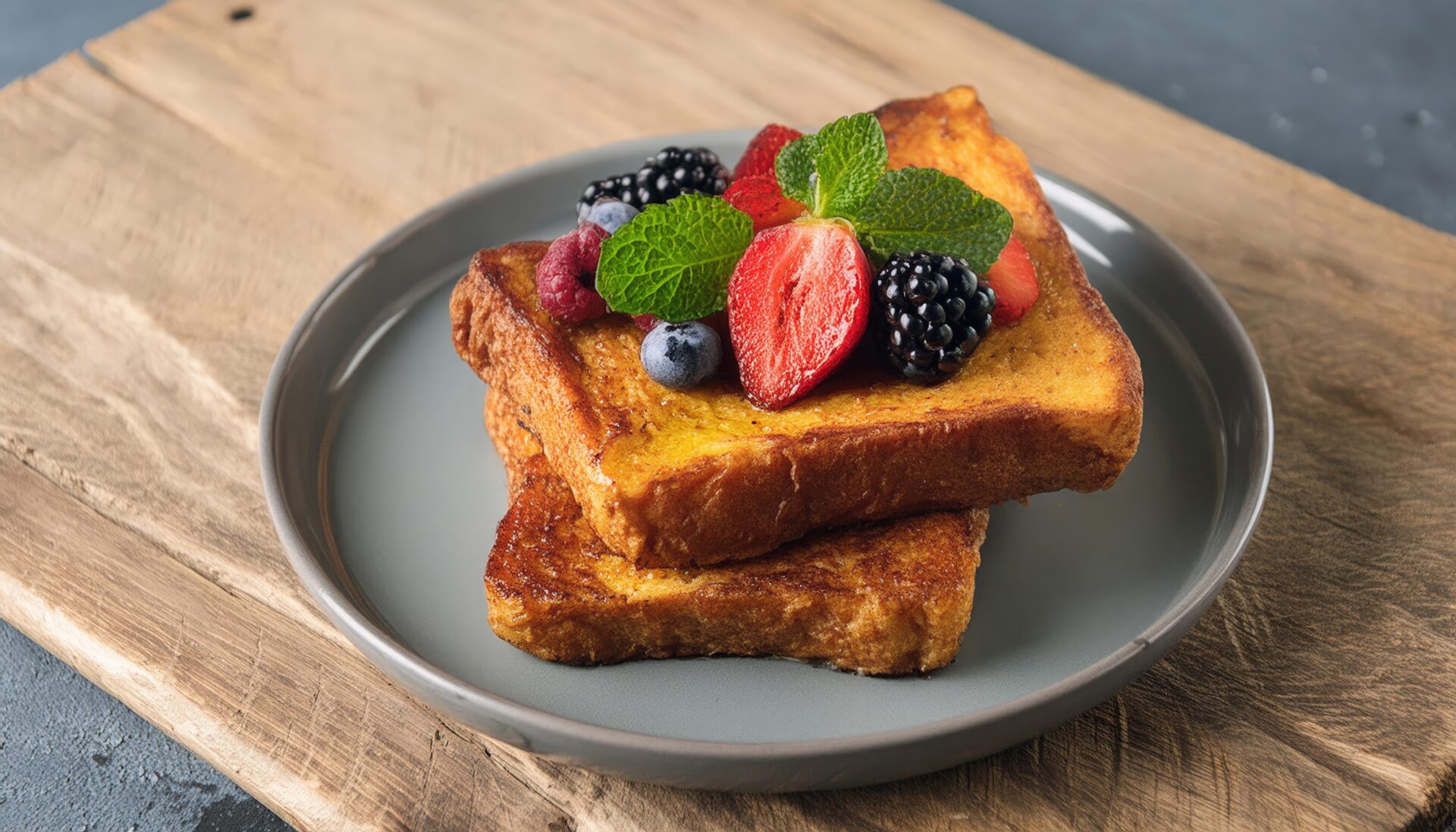 ベリーとミントのフレンチトースト