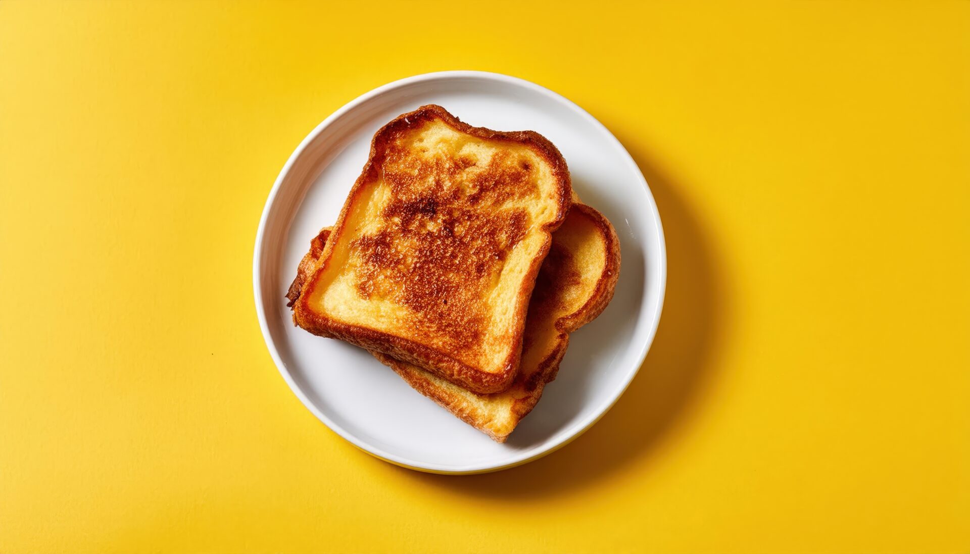 黄色背景のフレンチトースト