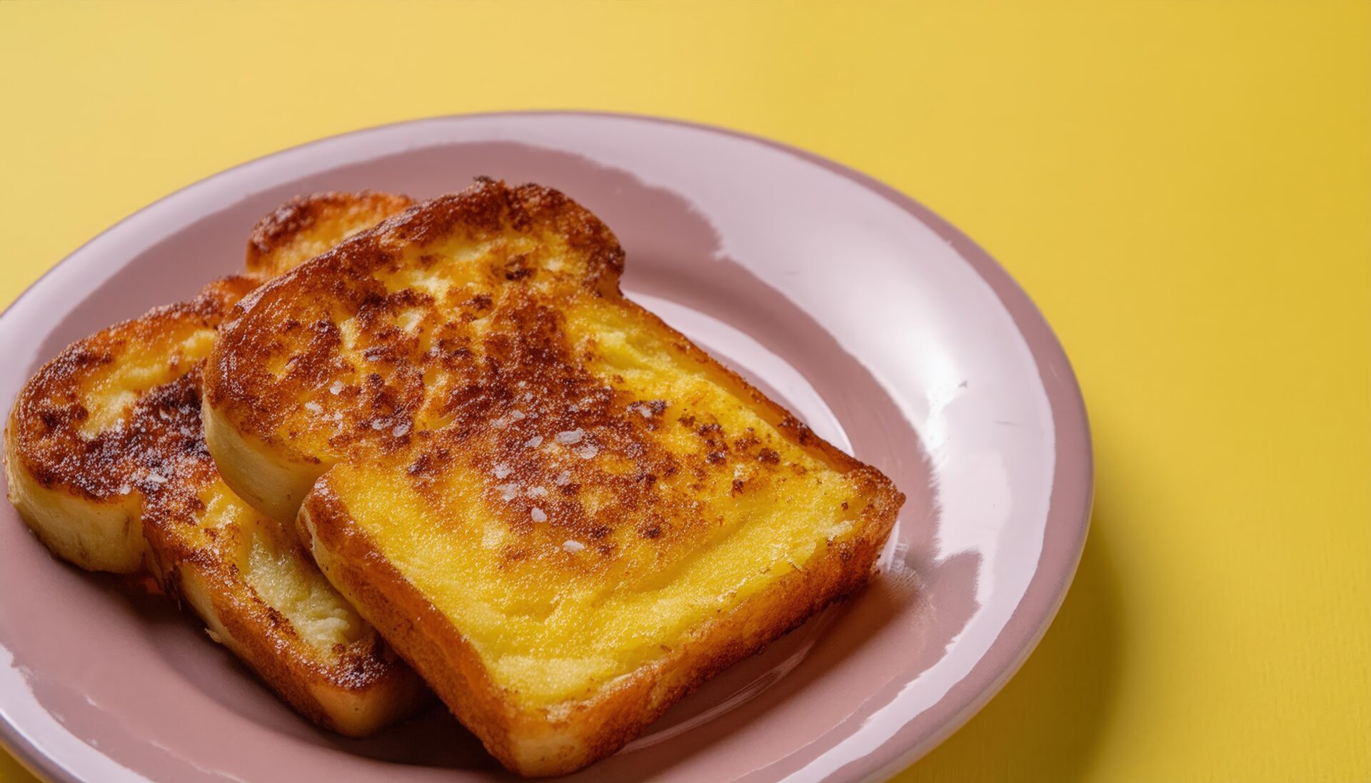 ピンク皿のフレンチトースト