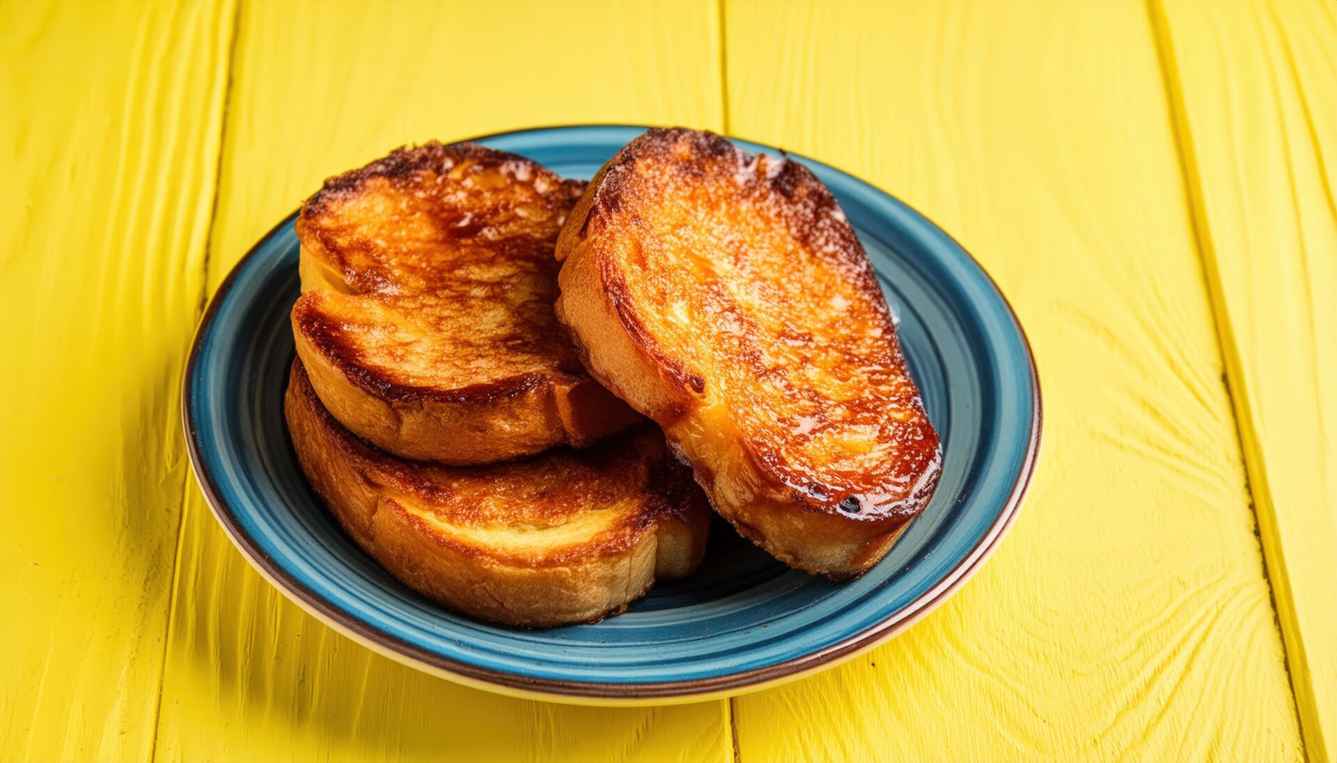 青皿に盛られたフレンチトースト