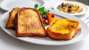 フルーツ添えのフレンチトースト