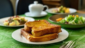 フレンチトーストの朝食セット
