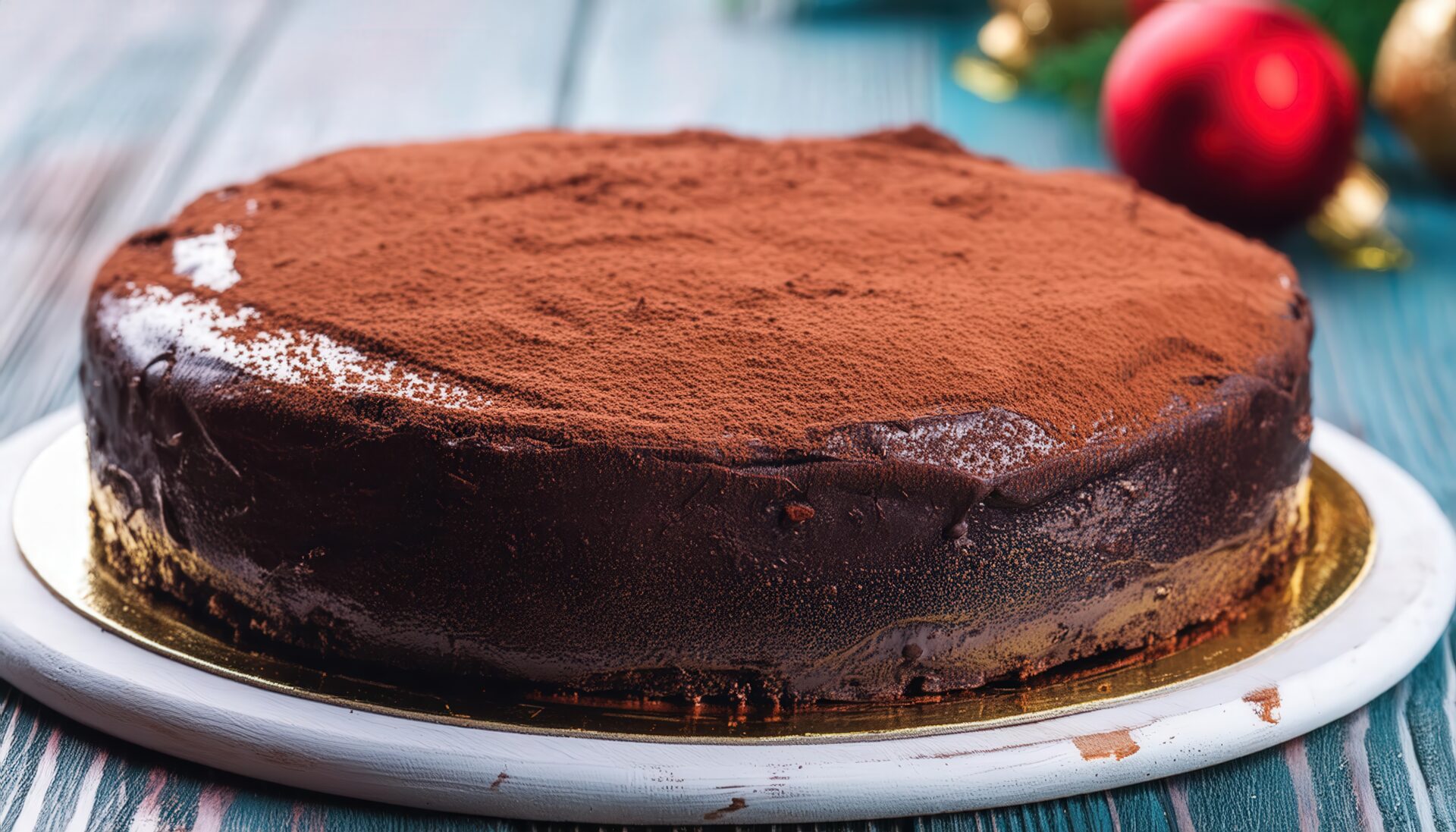 ガトーショコラとクリスマスオーナメント