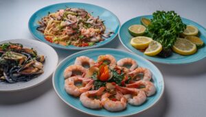 シーフードプレートの盛り合わせ