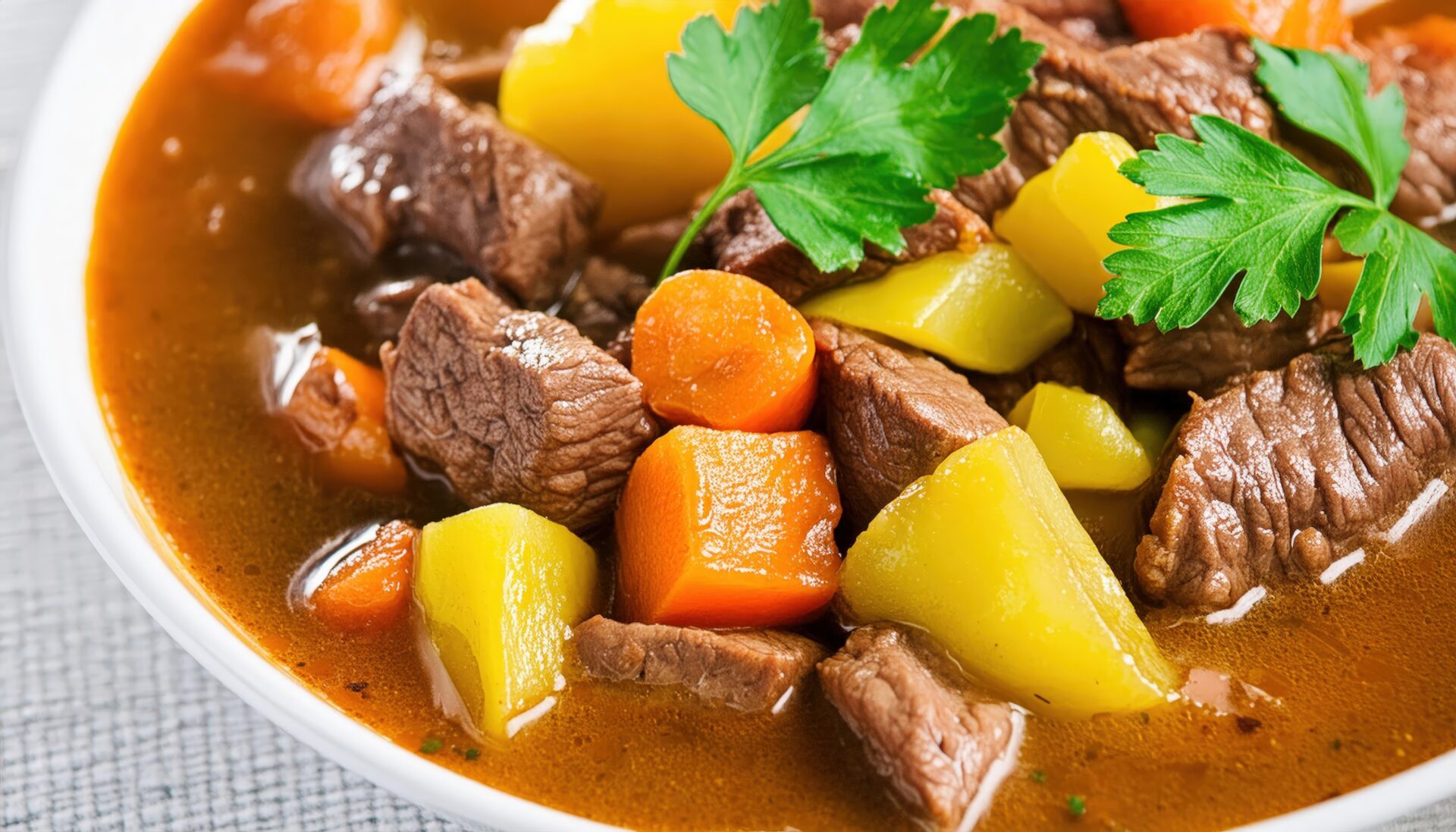 ビーフシチューのクローズアップ