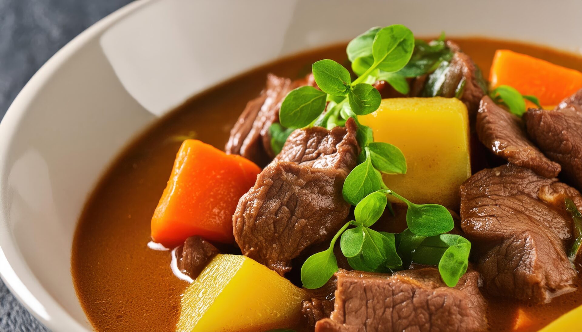 ビーフシチューとハーブ