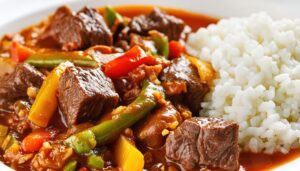 ビーフシチューとライス