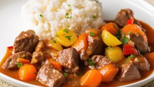 ライスとビーフシチューのセット