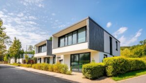 モダンな白黒ツートン住宅