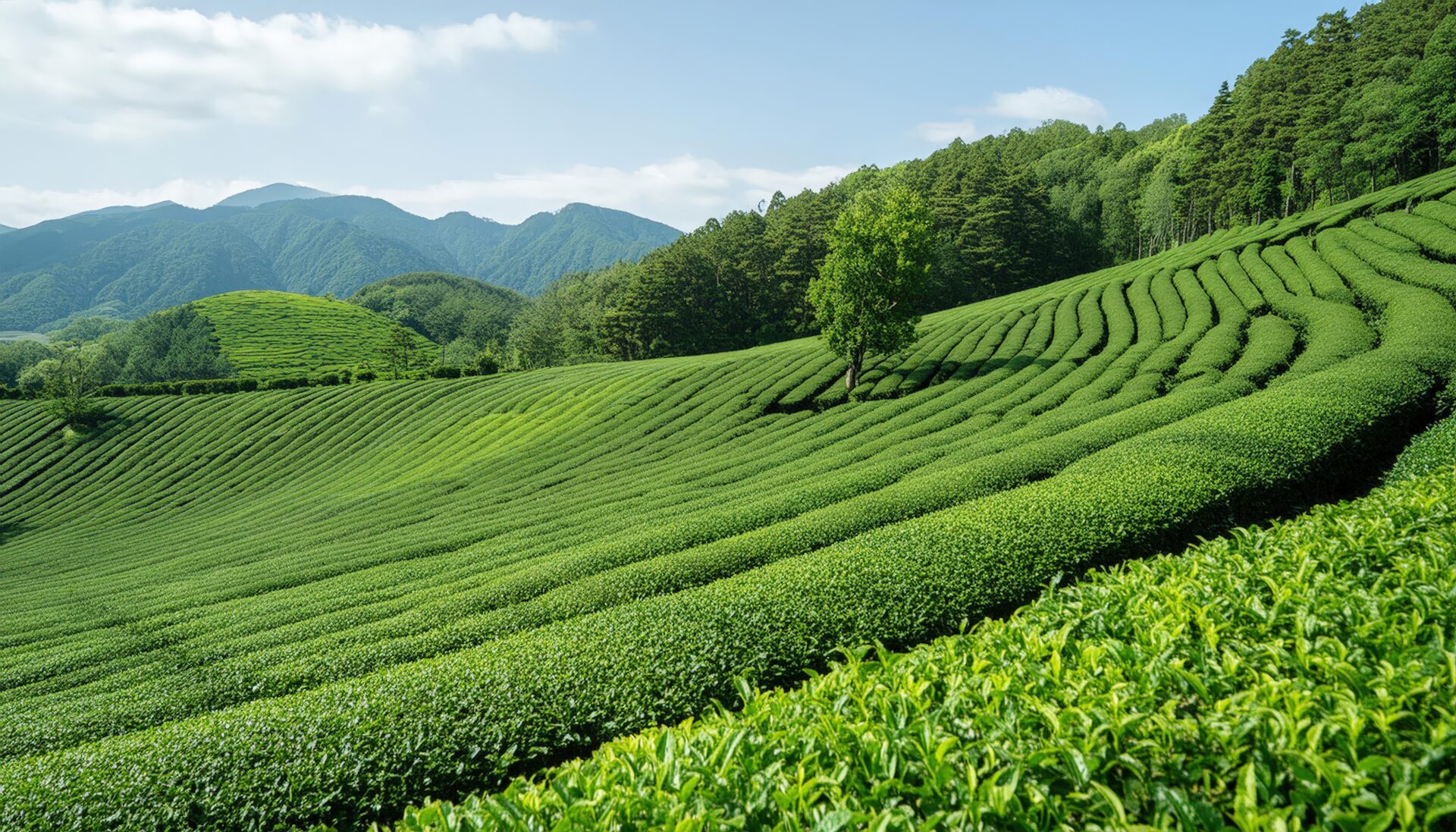 緑広がる茶畑