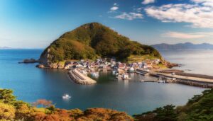 入江に佇む漁村