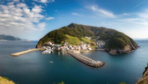 海岸沿いの静かな港町