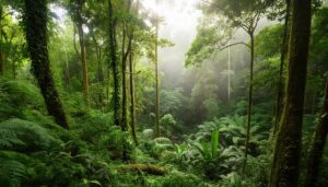 熱帯雨林の朝