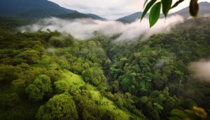 ジャングルの渓谷