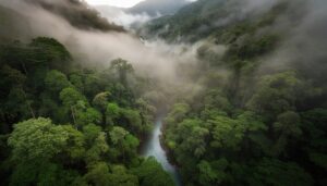 霧のジャングル川