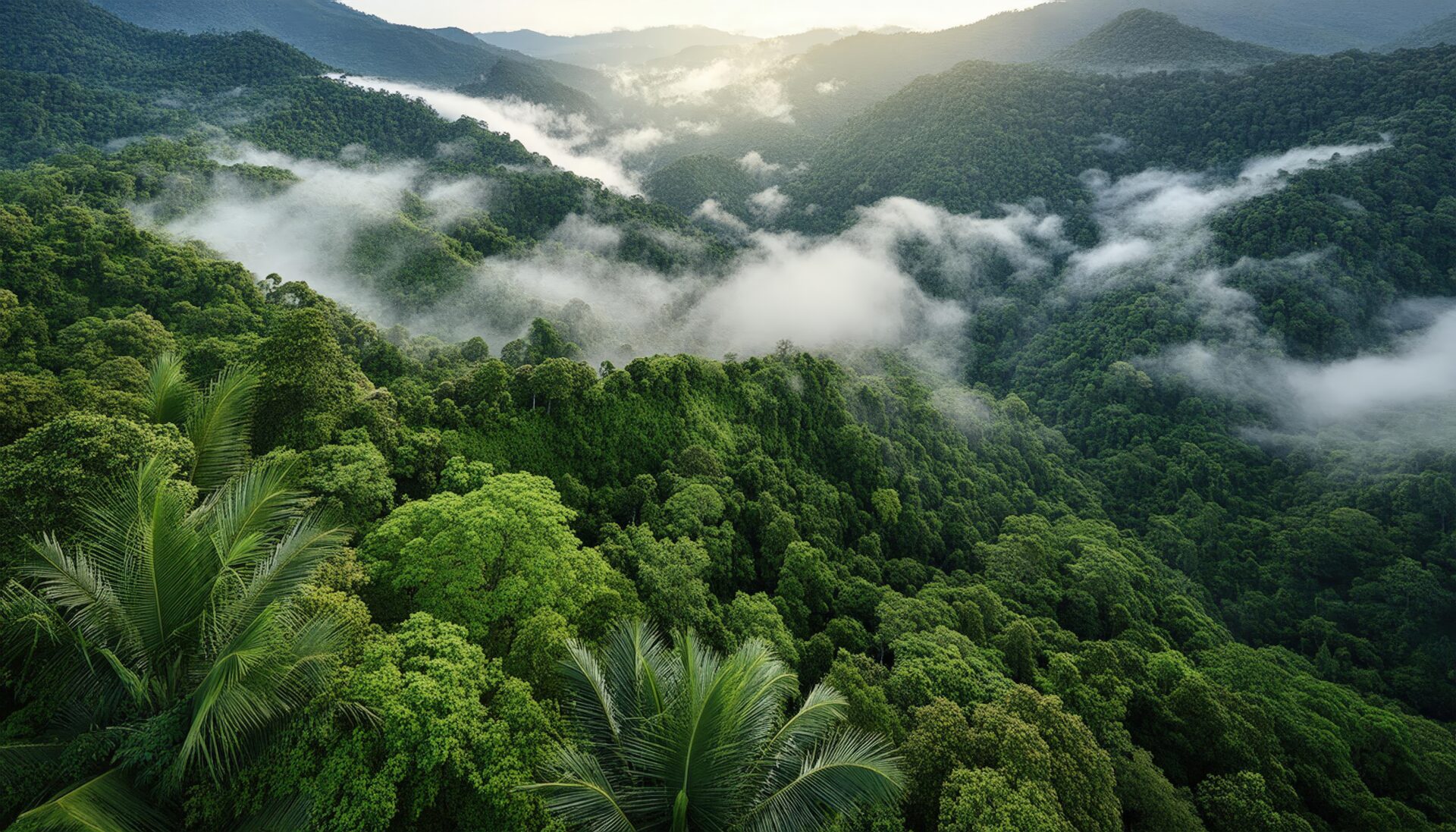 ジャングルの朝霧