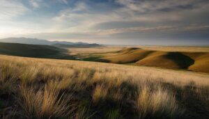 夕暮れのサバンナ