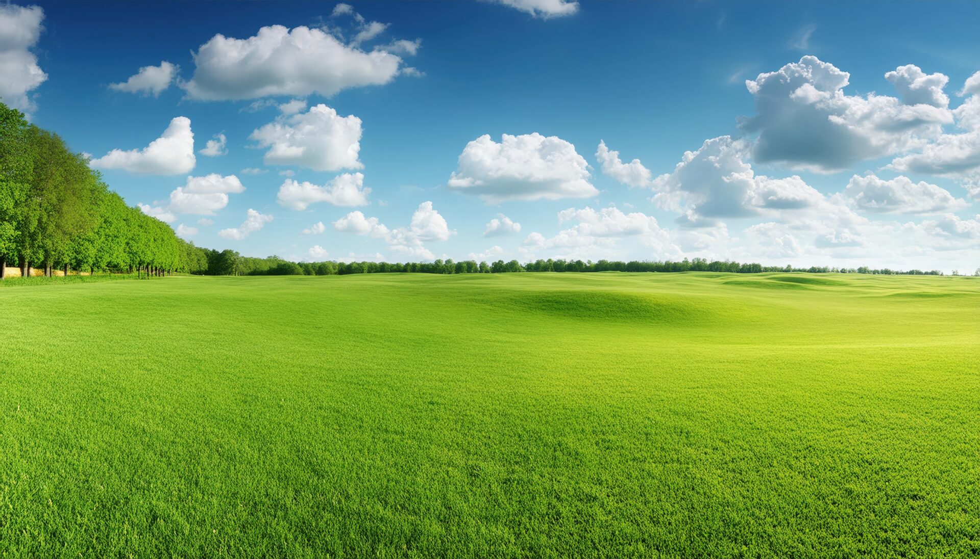 広がる草原と青空