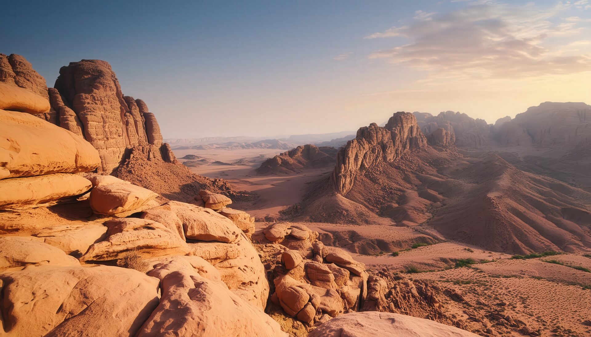 乾燥地帯の山脈