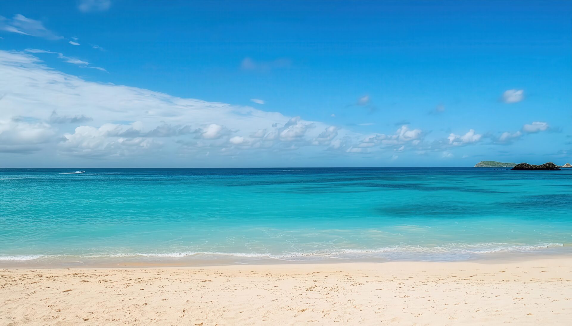 ビーチと遠くの島