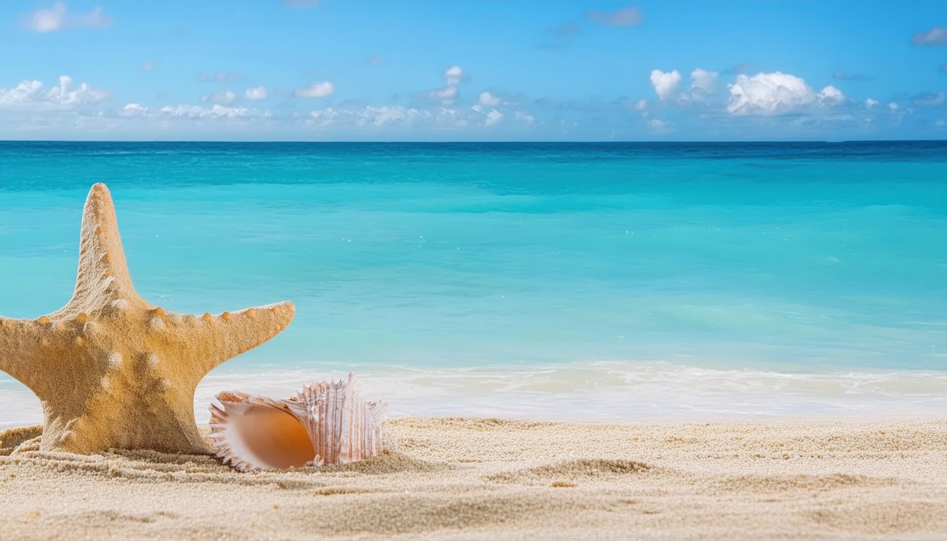 ヒトデと貝殻とビーチ