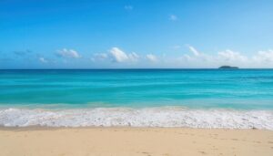 青い海と小さな島