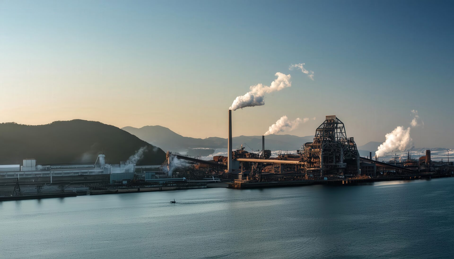 水辺と工場地帯