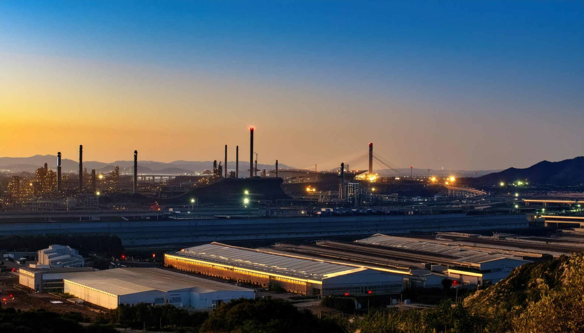 工業都市の夜景
