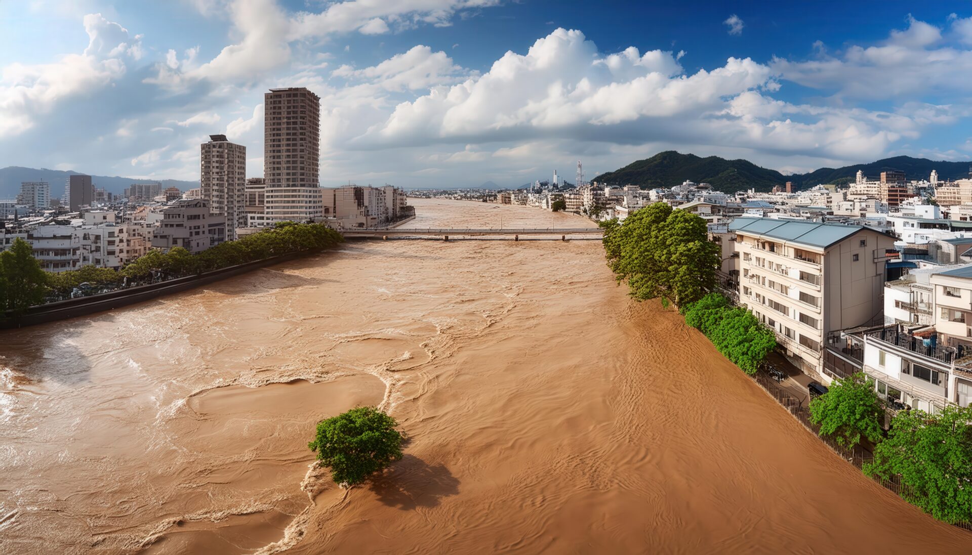 大規模洪水の都市