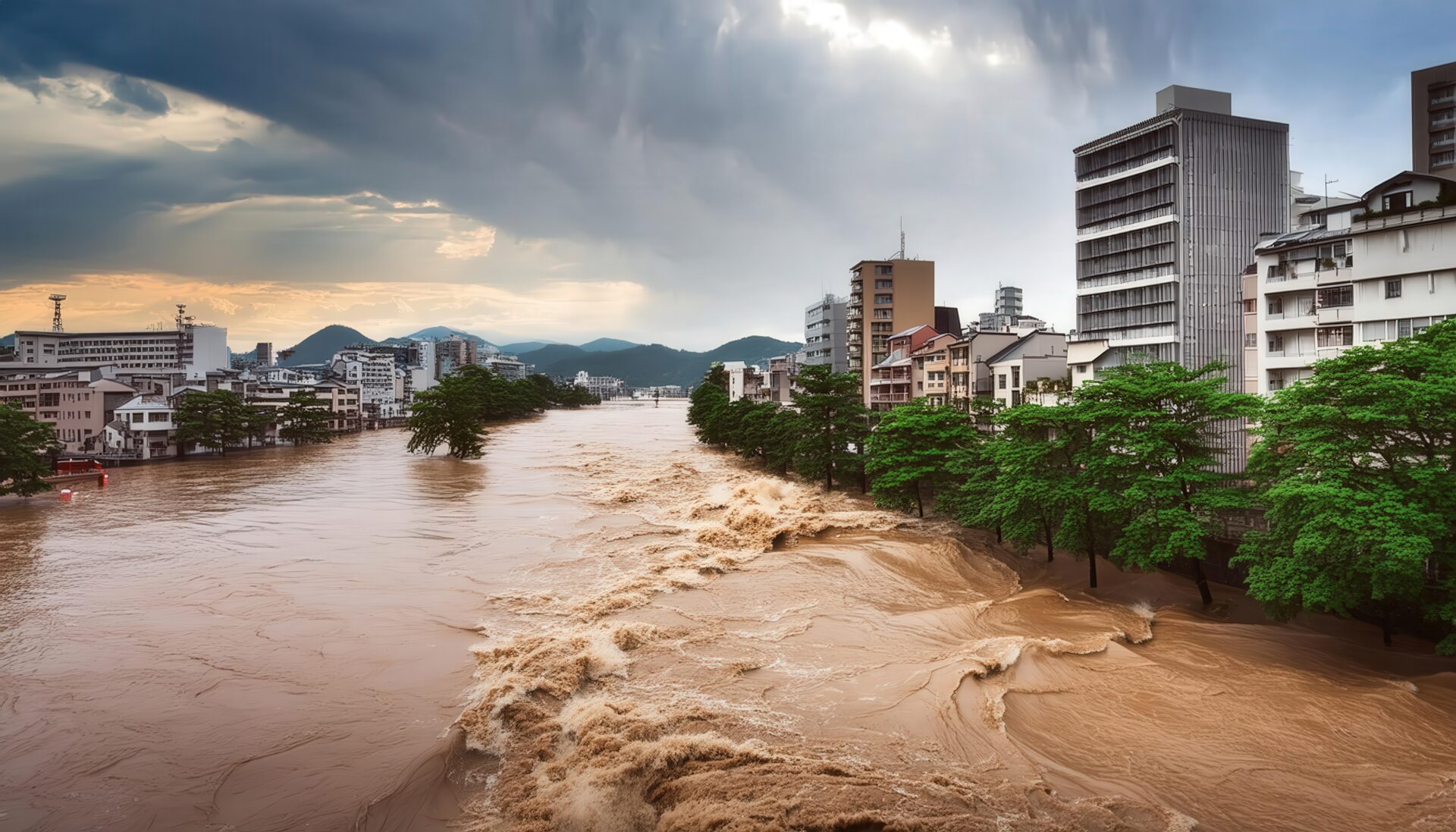 洪水による都市浸水