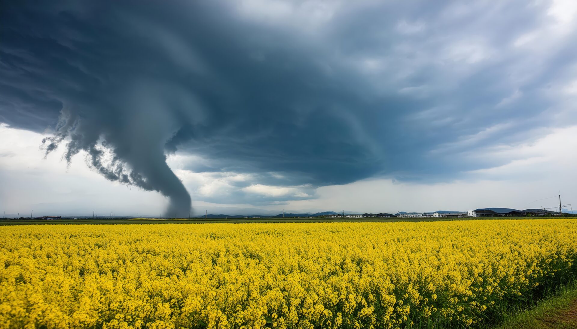 港湾エリアと巨大竜巻