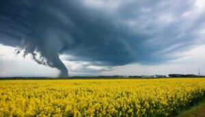 港湾エリアと巨大竜巻