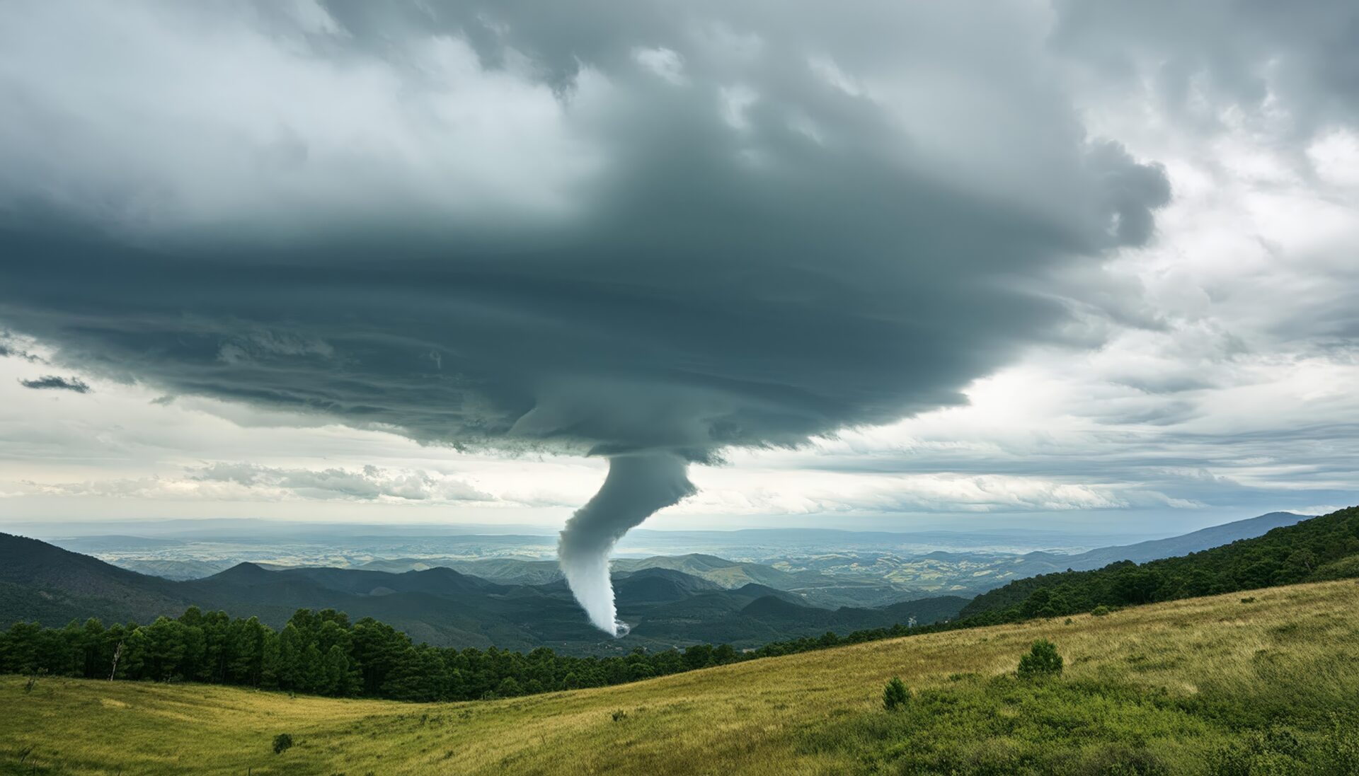 山岳地帯のトルネード