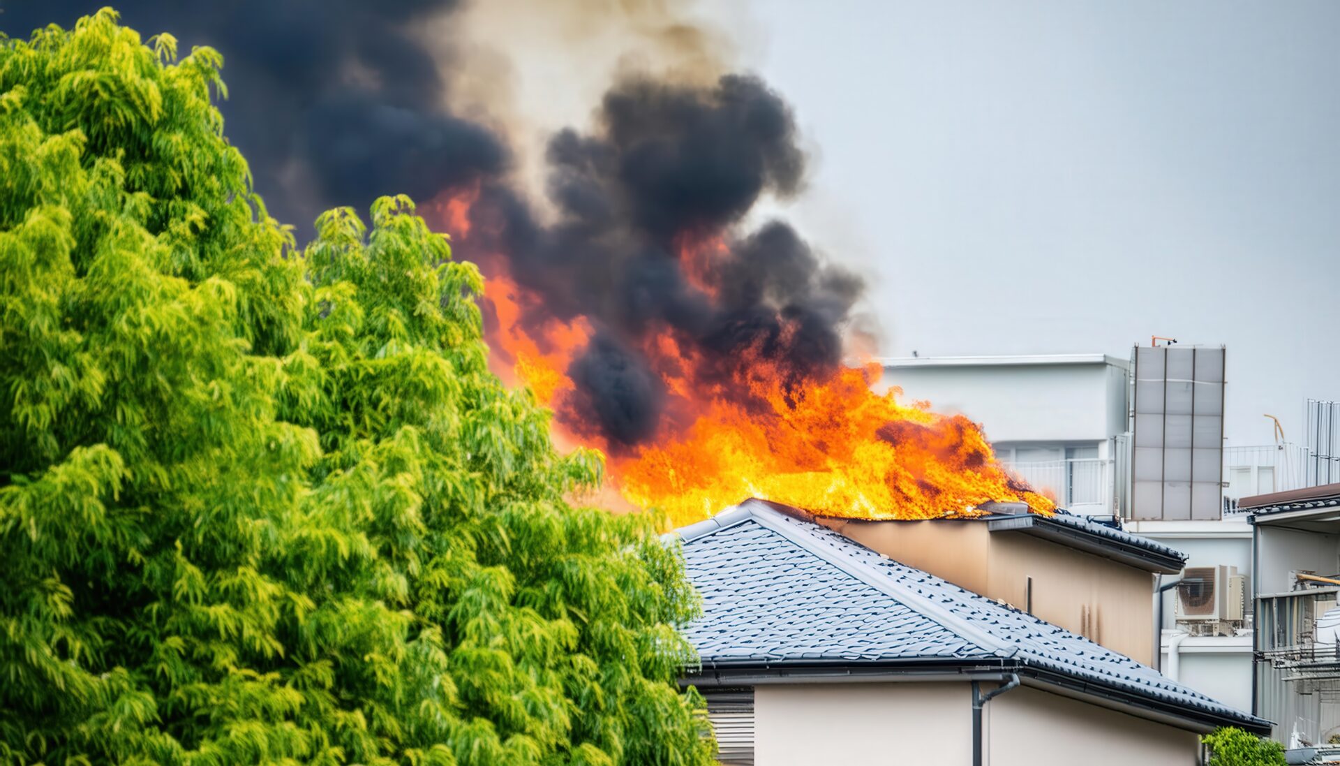 屋根からの出火