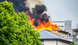 屋根からの出火