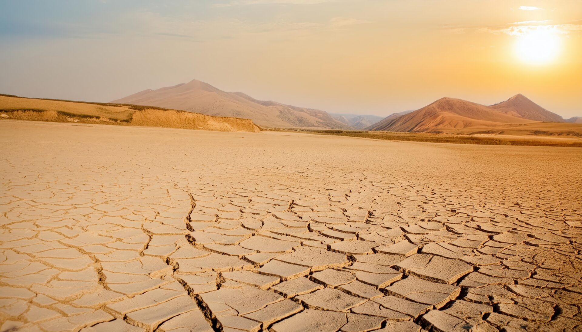 乾いた砂漠地帯