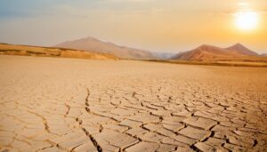 乾いた砂漠地帯