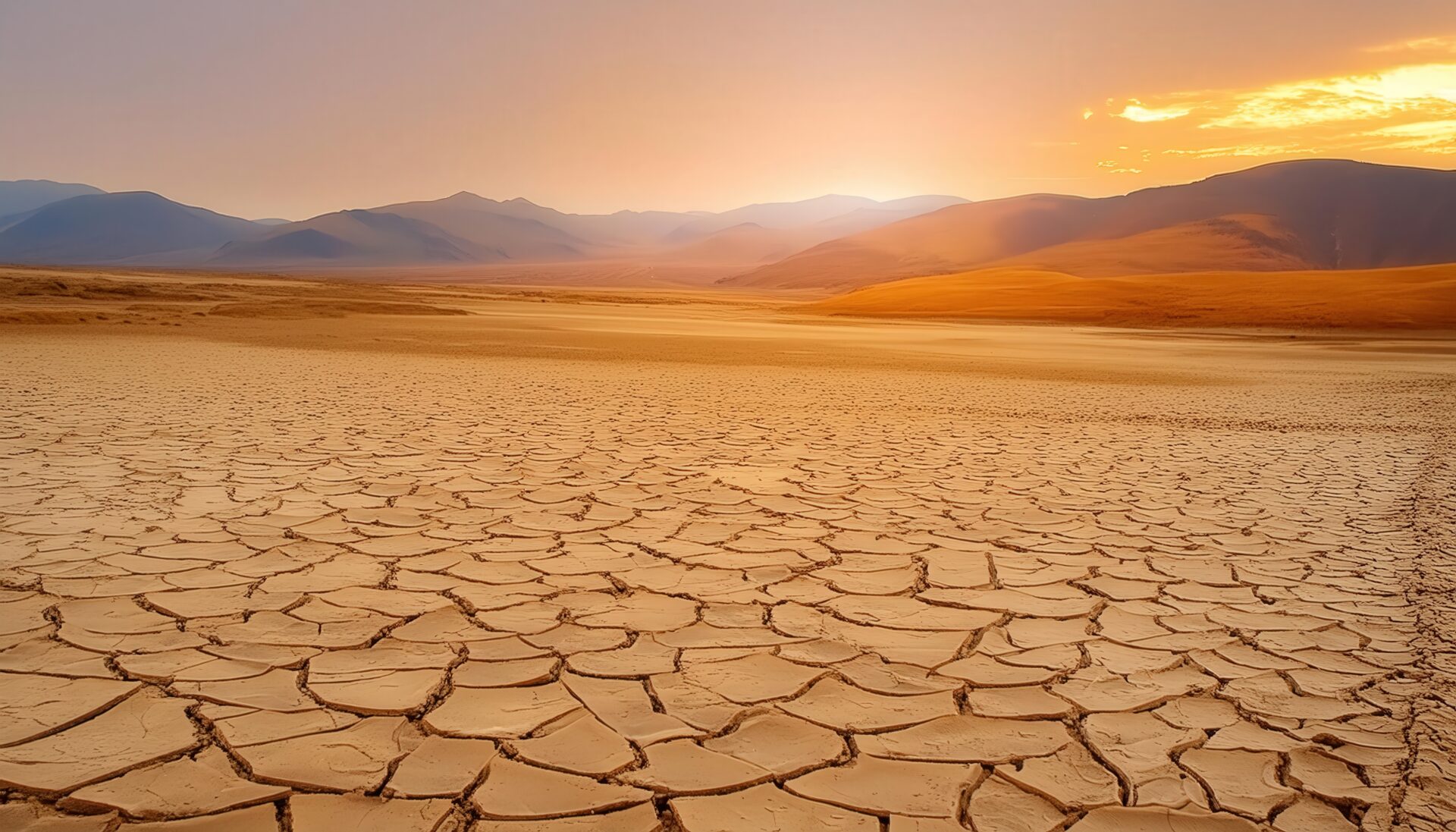 乾燥した砂漠の大地