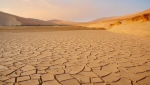 砂漠地帯の乾燥風景