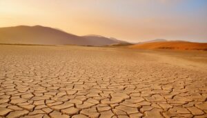 乾いた砂漠の地表