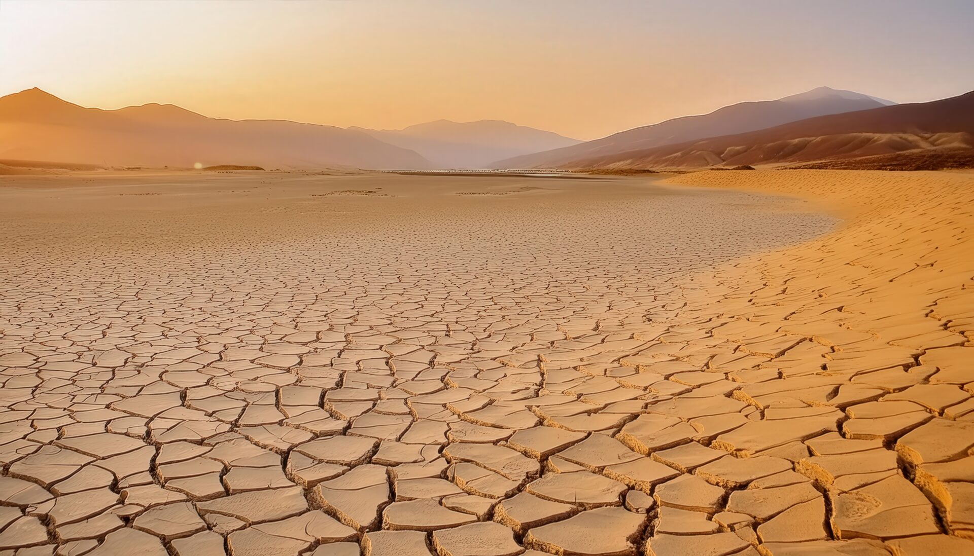 乾いた砂漠の地表