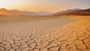 乾いた砂漠の地表