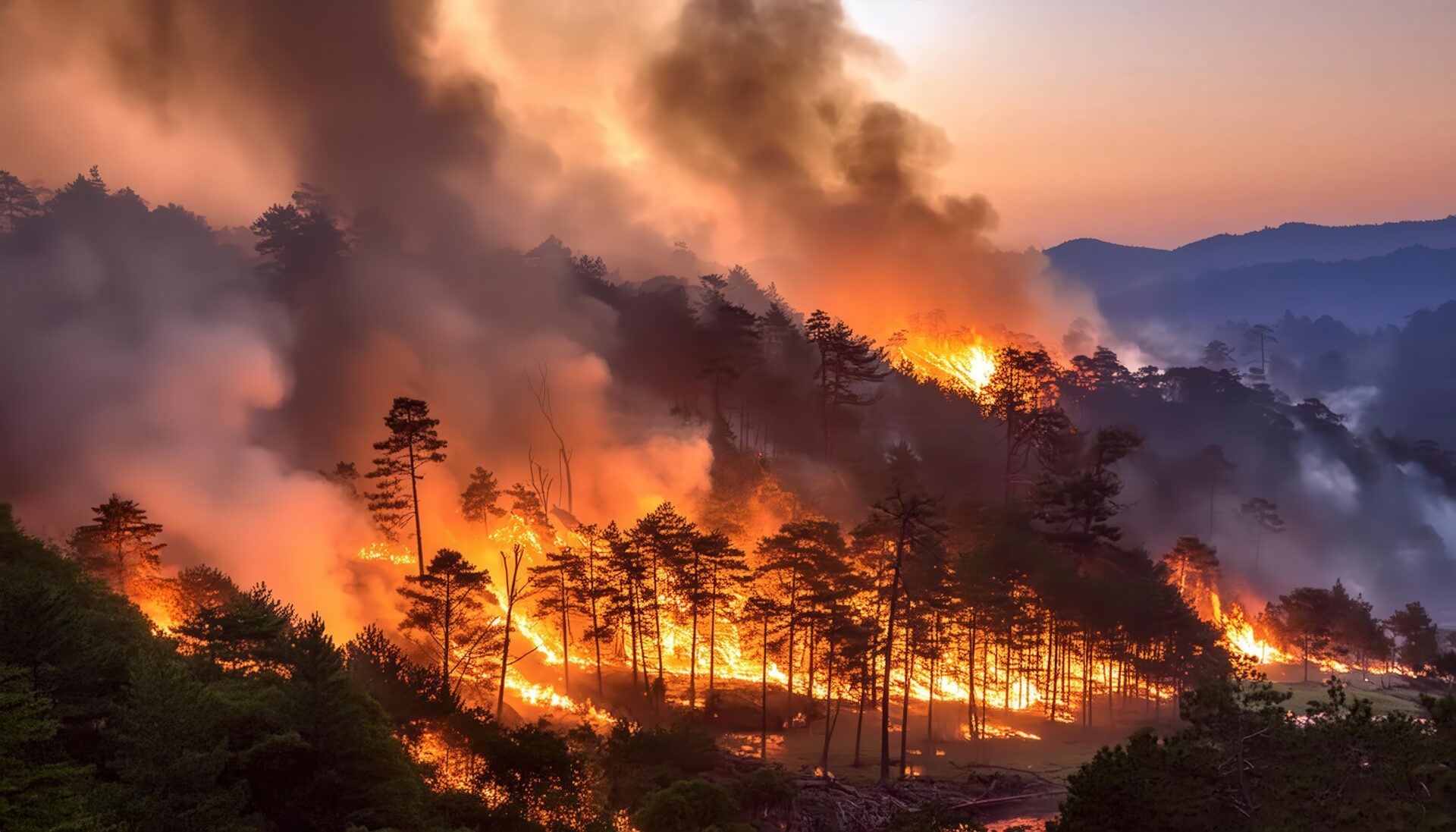 森林火災の発生