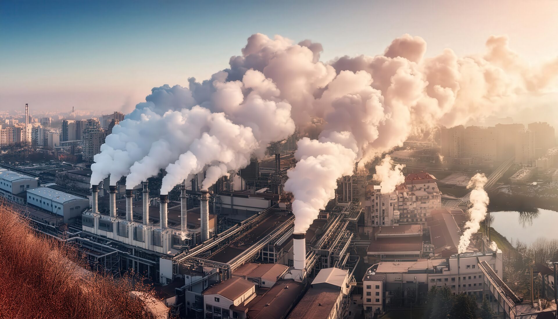 産業地帯の排煙