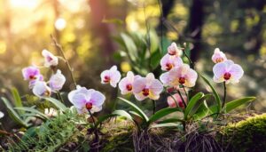 自然の中に咲く蘭の花