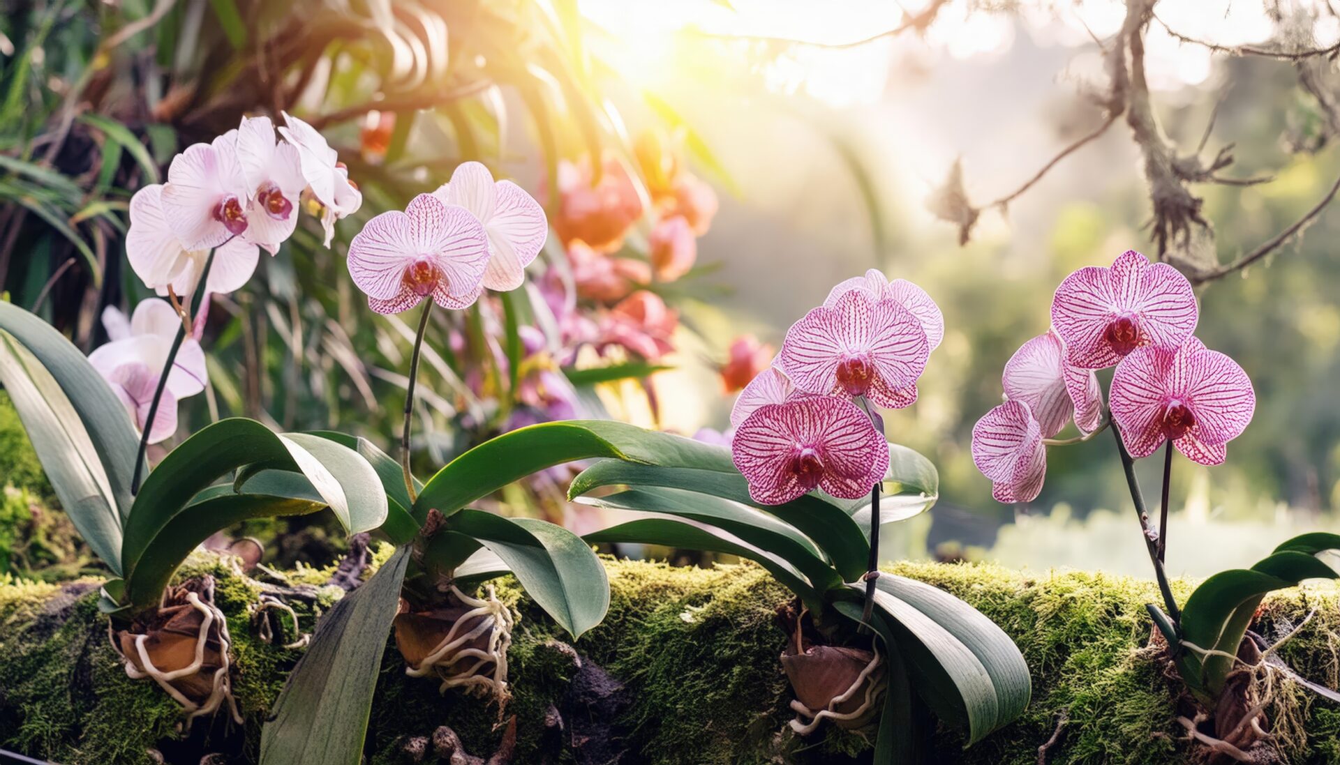木の上に咲く蘭の花